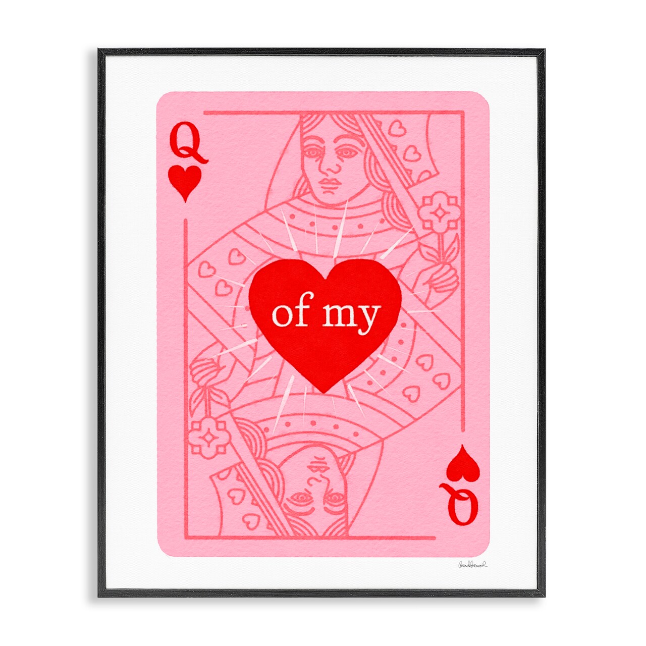 Stupell Industries Queen Of My Heart Framed Giclee, design by Amanda Greenwood